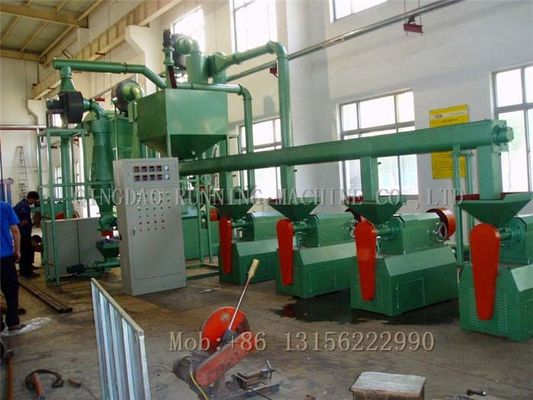 1500 kg / u afvalbandrecyclingmachine Autobandpoedermachine